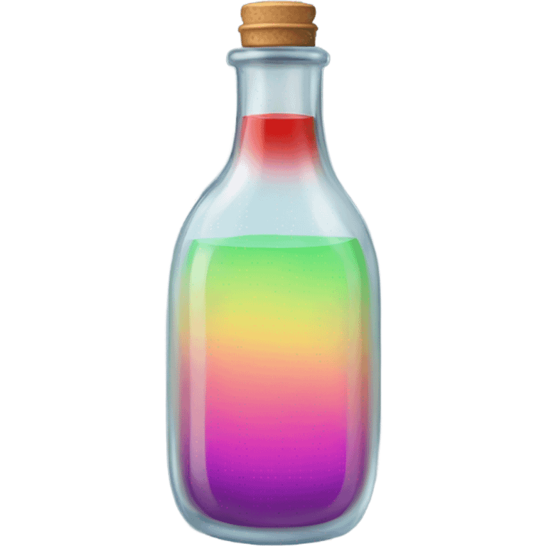 a transparent bottle with liquid inside emoji