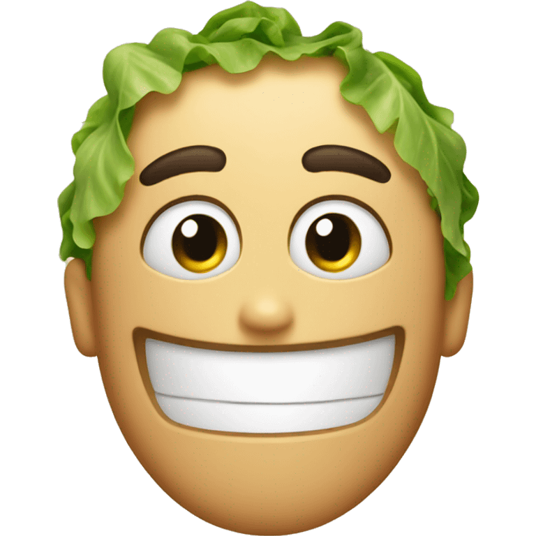 Cute salad face emoji