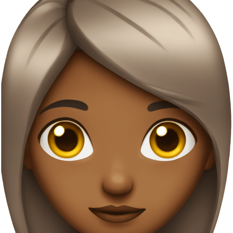 Brown skin girl side eyeing emoji