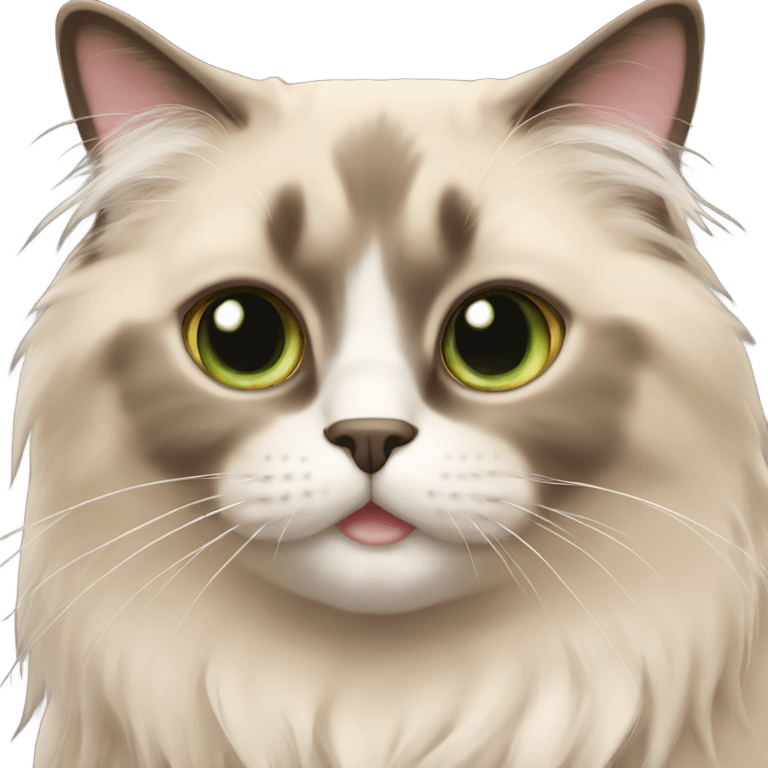 Adult tan colored ragdoll cat emoji