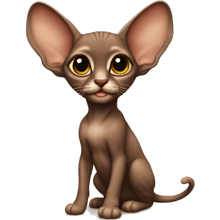 Brown sphinx kitten emoji