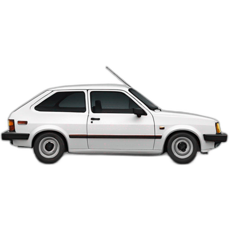 opel kadett 1987 white reallistic emoji