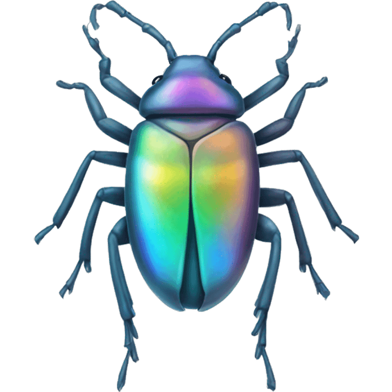 holographic-colored bug emoji