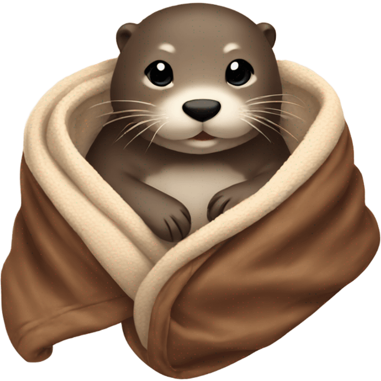 otter cozy in blanket emoji