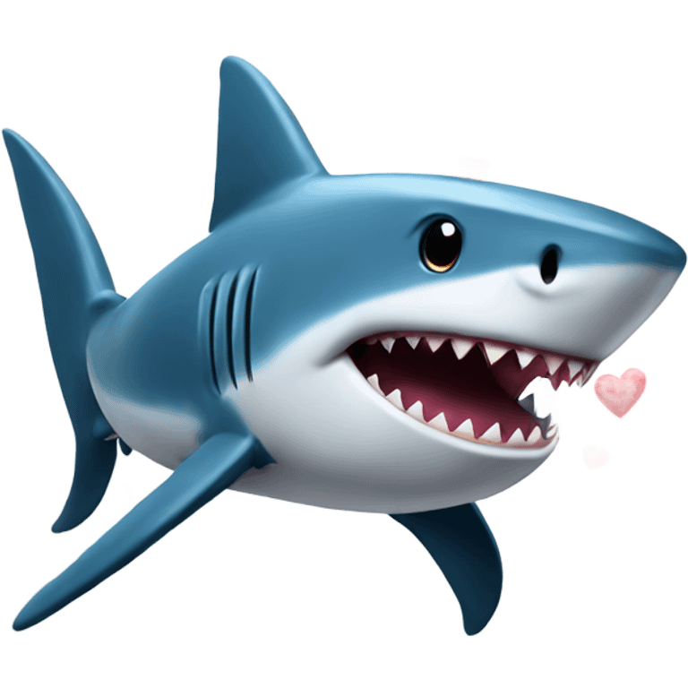 shark with hearts  emoji