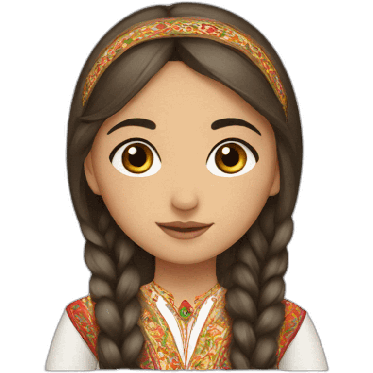 azerbaijani girl in traditional custom emoji