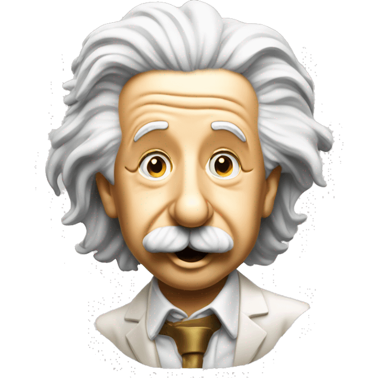 Albert Einstein tongue gold coin emoji