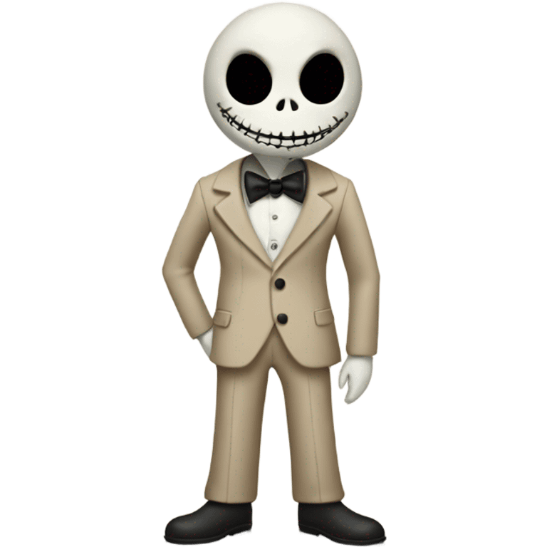 Jack skellington in beige suit  emoji