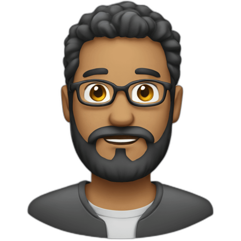 software engineer with beard without glasses emoji