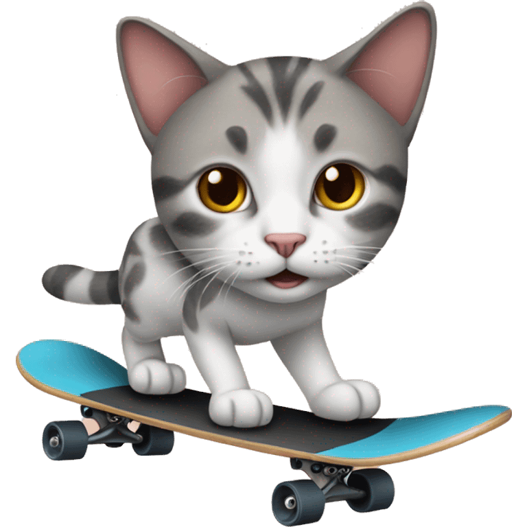 a cat on a skateboard emoji