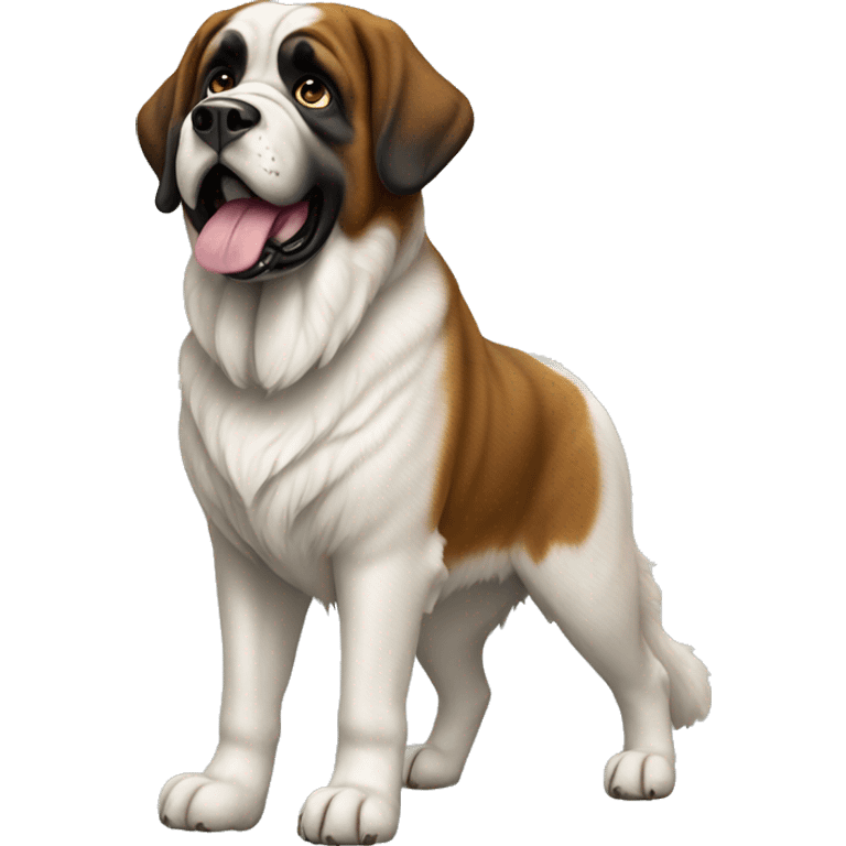 st bernard dog, full body,side view emoji