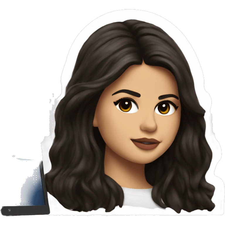 selena gomez on computer emoji