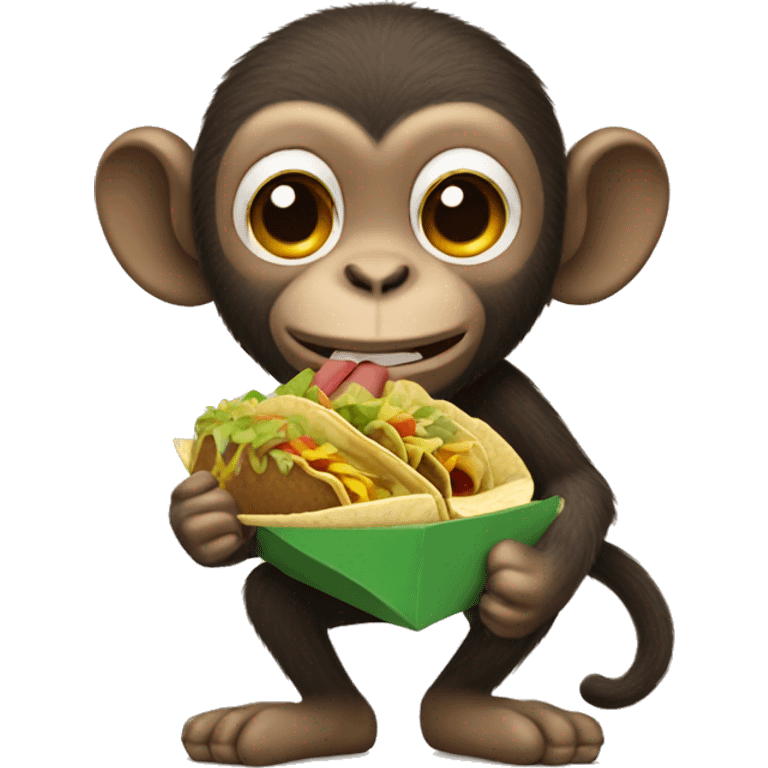 Monkey eating tacos emoji