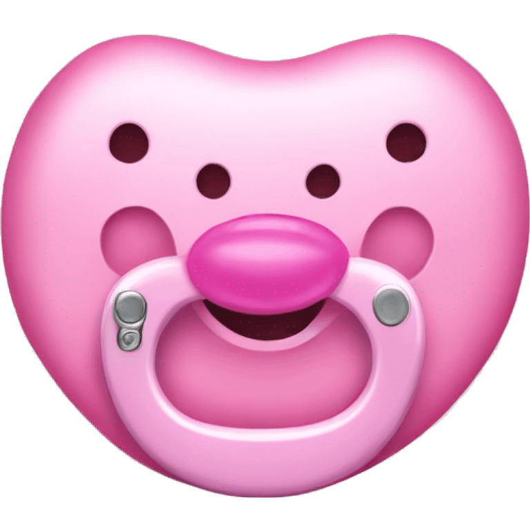 Pink pacifier emoji