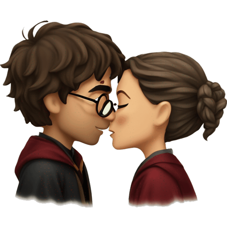 harry potter and hermione kissing  emoji