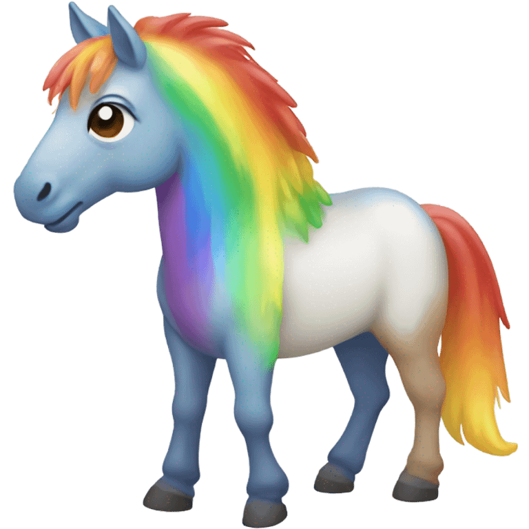 Rainbow horse emoji