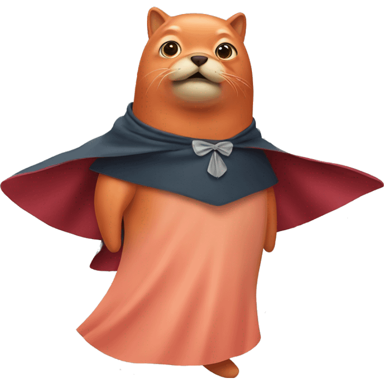 salmon wearing a cape emoji