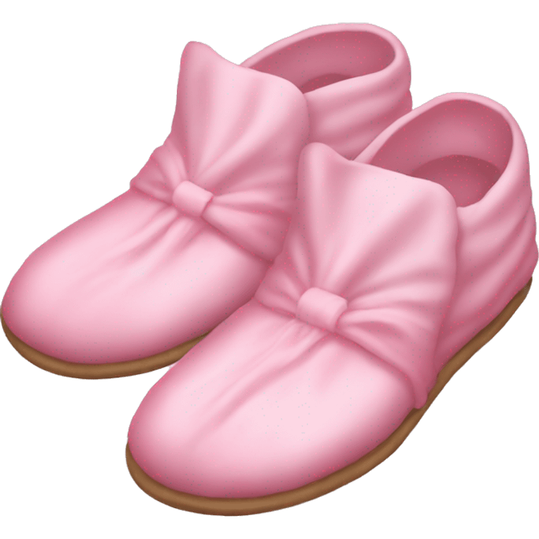 Light pink silk slippers and robe emoji