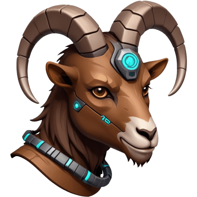 Cyberpunk Goat(Ram) man 2/3 veiw emoji