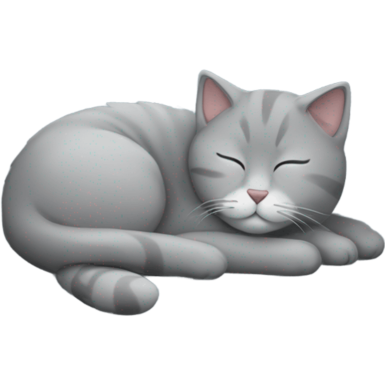 grey cat sleeping emoji