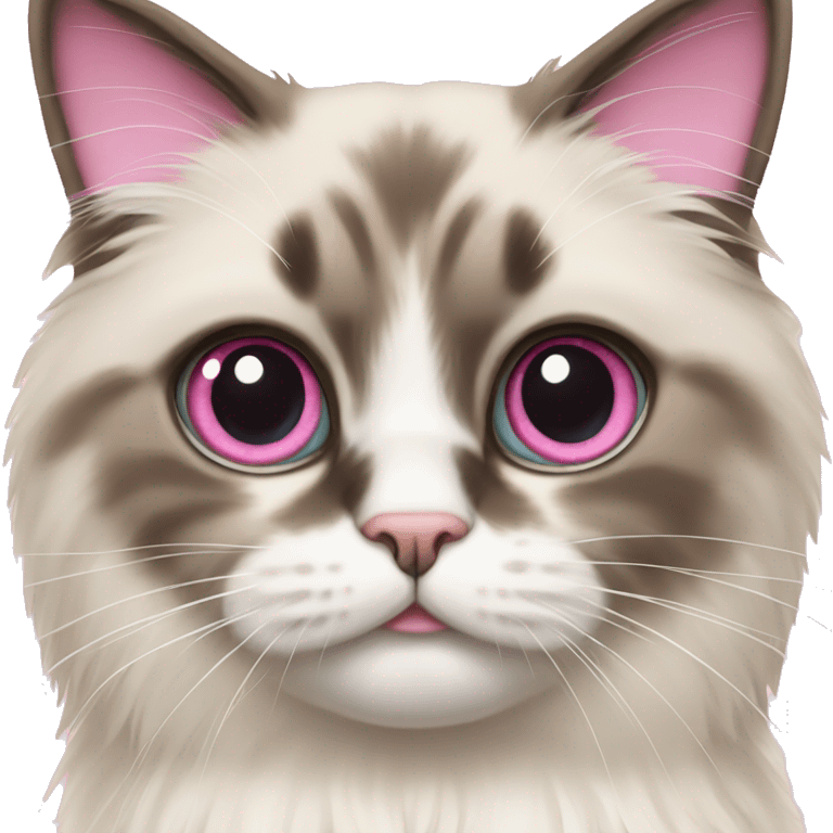 ragdoll cat pink bow emoji