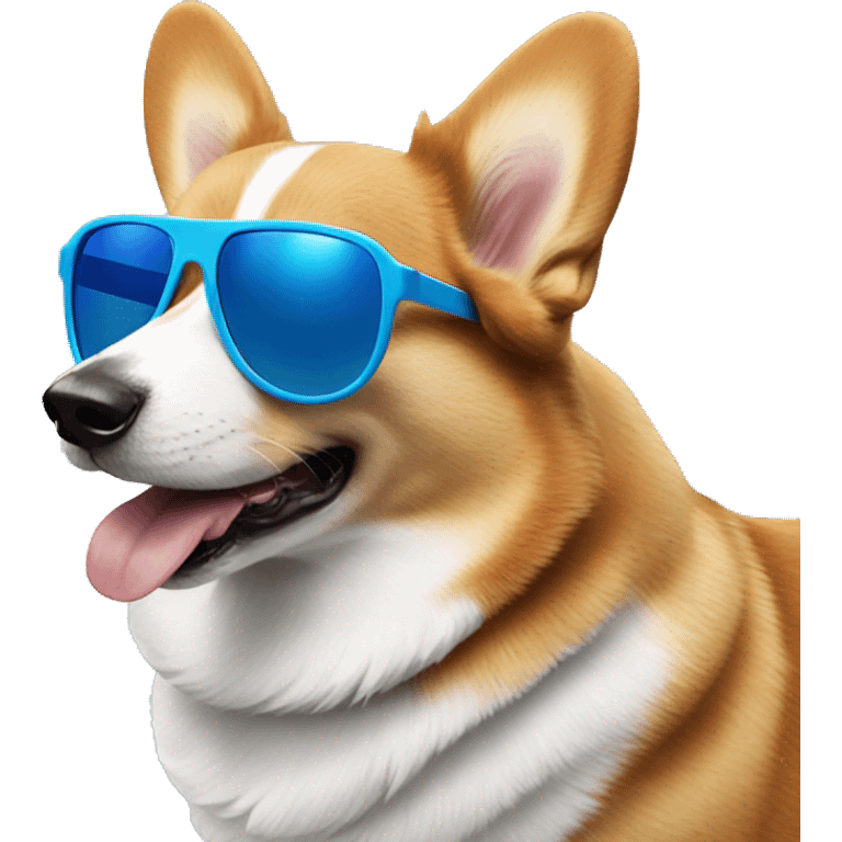 Corgi with blue sunglasses  emoji