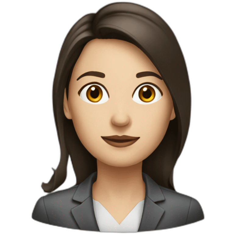 woman business analyst brunette emoji