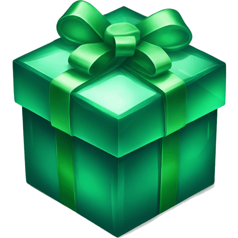 emerald glass gift box emoji