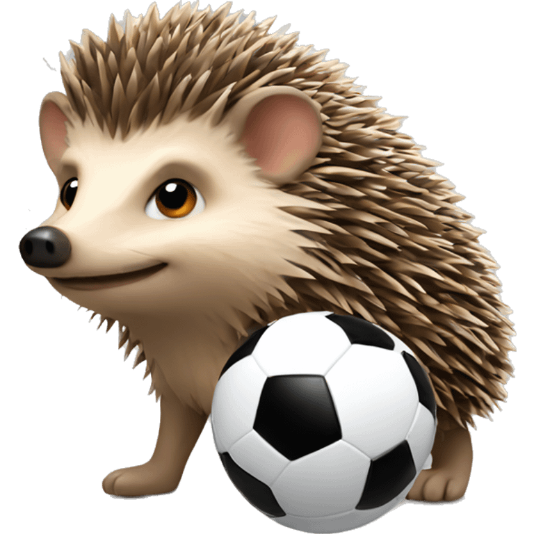 Hedgehog in a football kit emoji