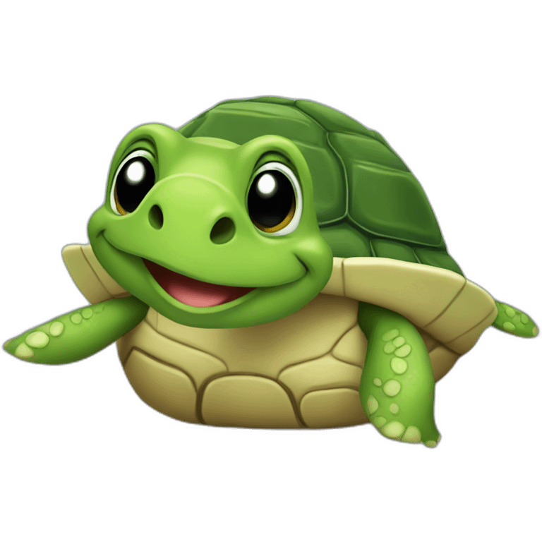 Smiling turtle emoji