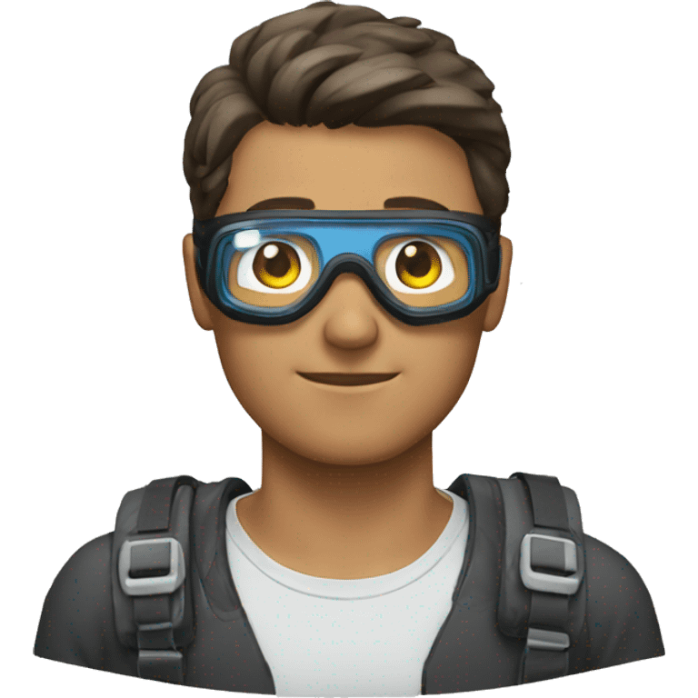 A man wearing goggles  emoji