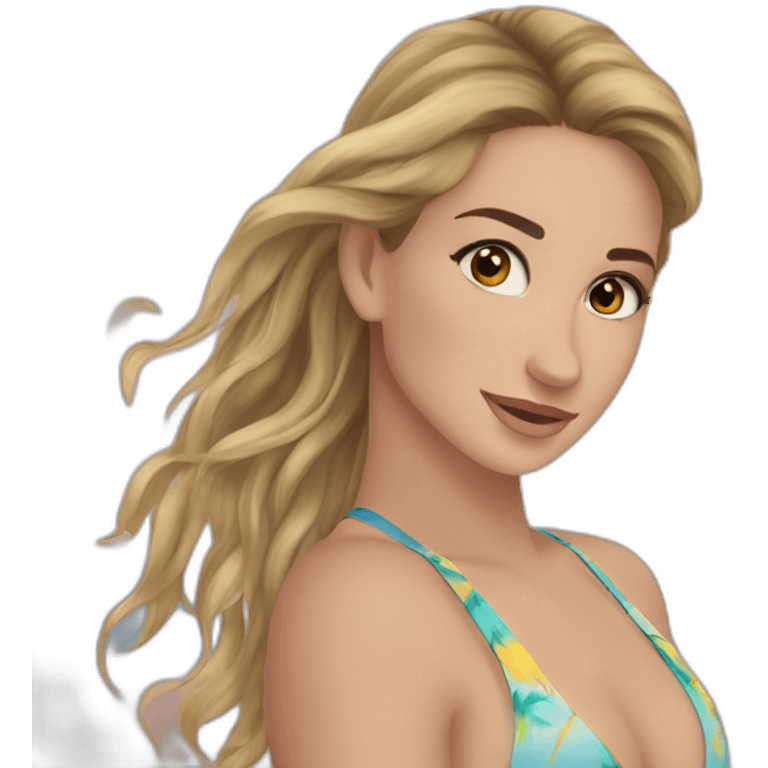 Demi Rowe perfect beach bum emoji