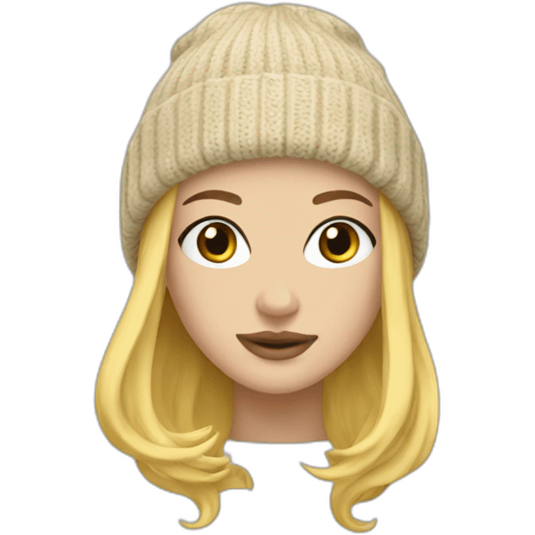 Blonde beanie emoji