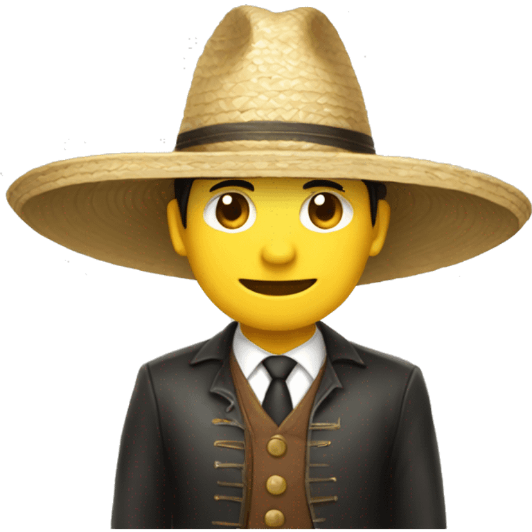 persona china con sombrero de paja emoji