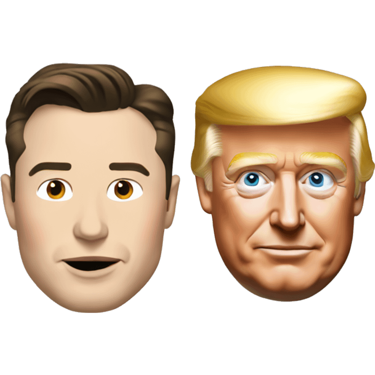 elon musk and Trump  emoji