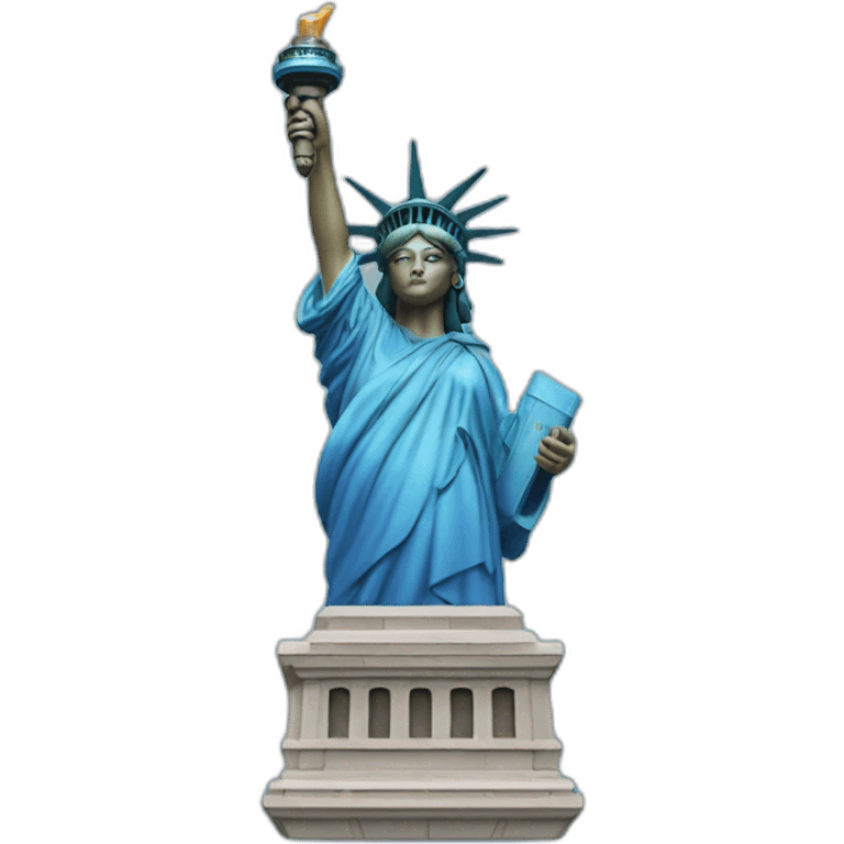 Blue sapphire Statue of Liberty emoji