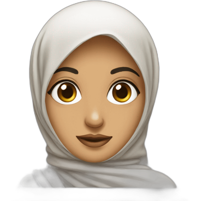 hijab indian women with very big eyes emoji