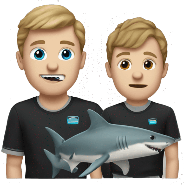 Alfie clawson with small shark head combied with tbell and sam emoji