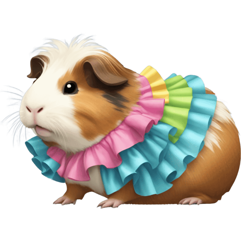 Guinea pig wearing dress emoji