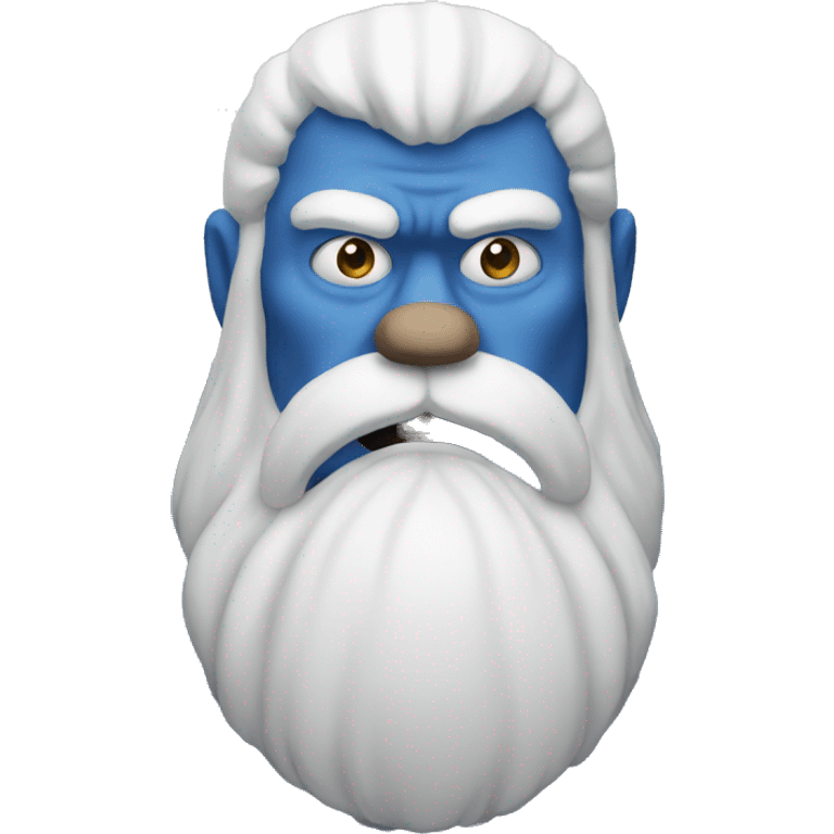 blue giant with a white beard confused emoji