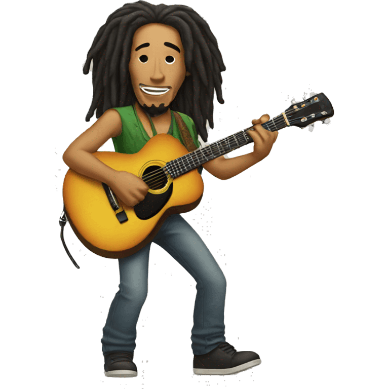 Bob marley with guitar emoji