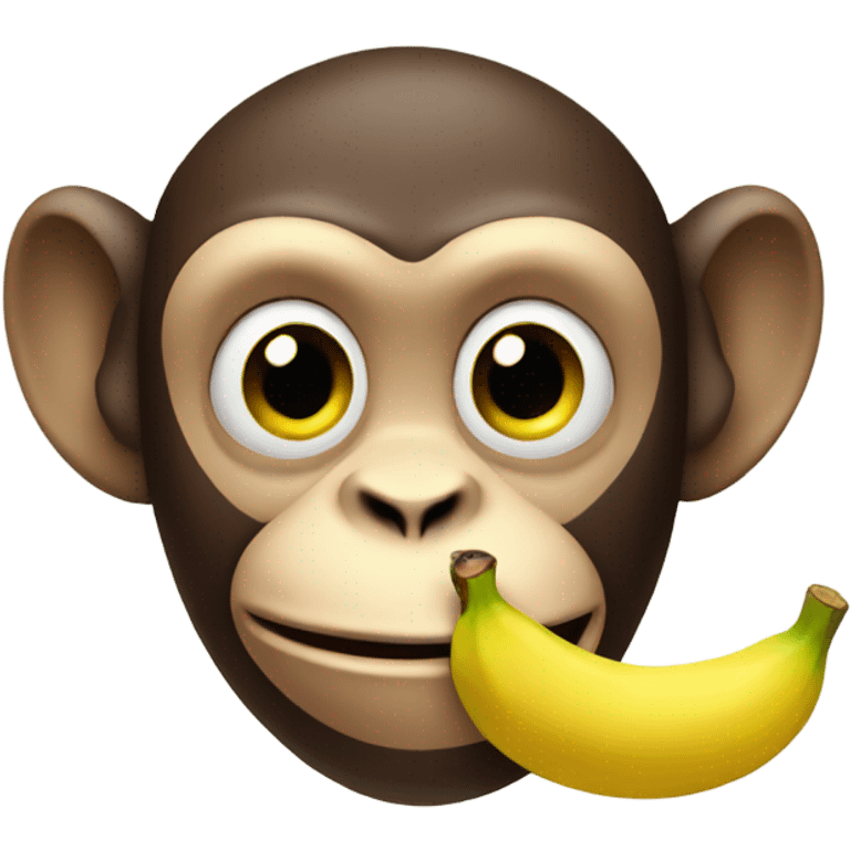 Monkey with a banana emoji