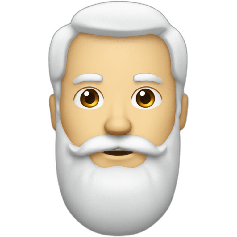 Homme blanc barbe et cheveux courts emoji