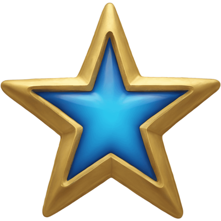 Gold star with blue 5 inside  emoji