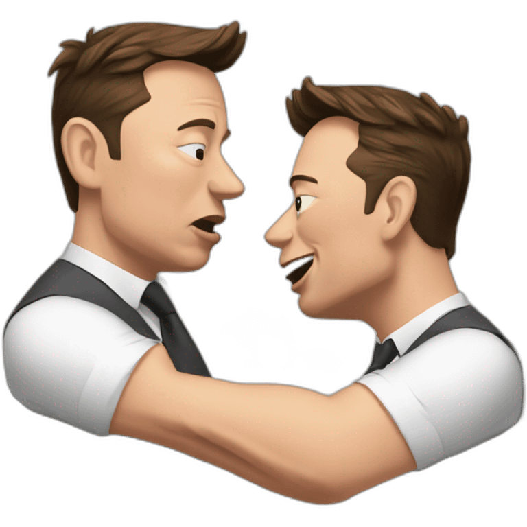 elon musk slapping another elon musk emoji