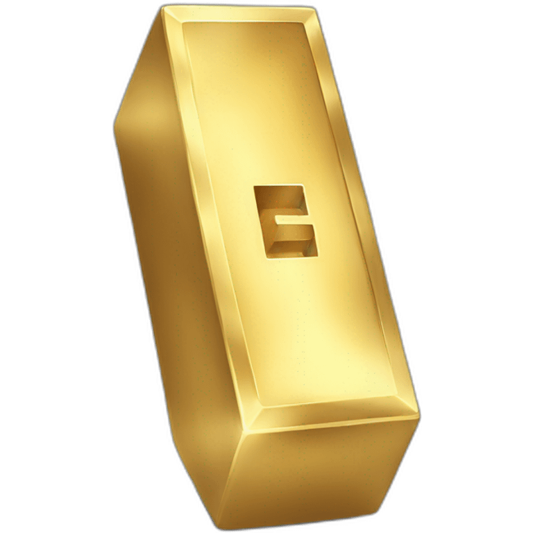 An ingot of gold. emoji