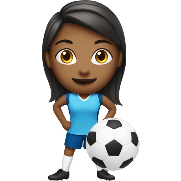 girl playing soccer emoji