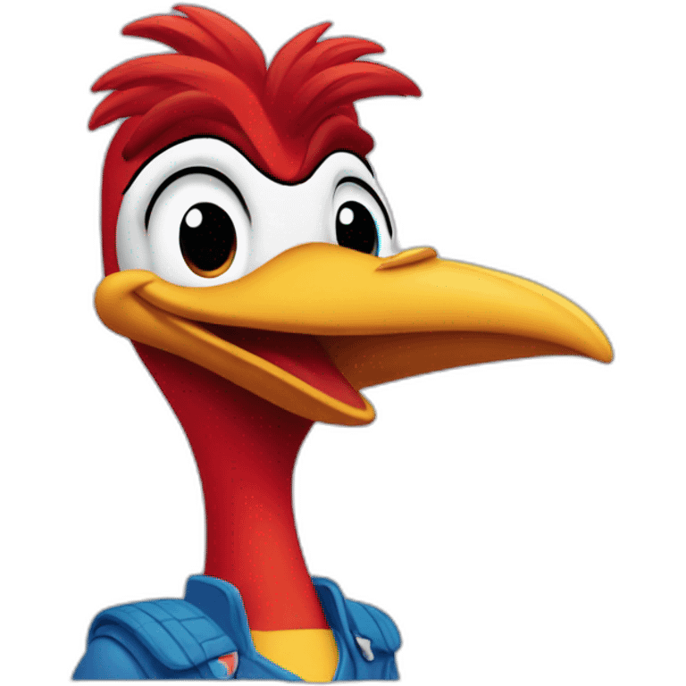 woody woodpecker winking emoji