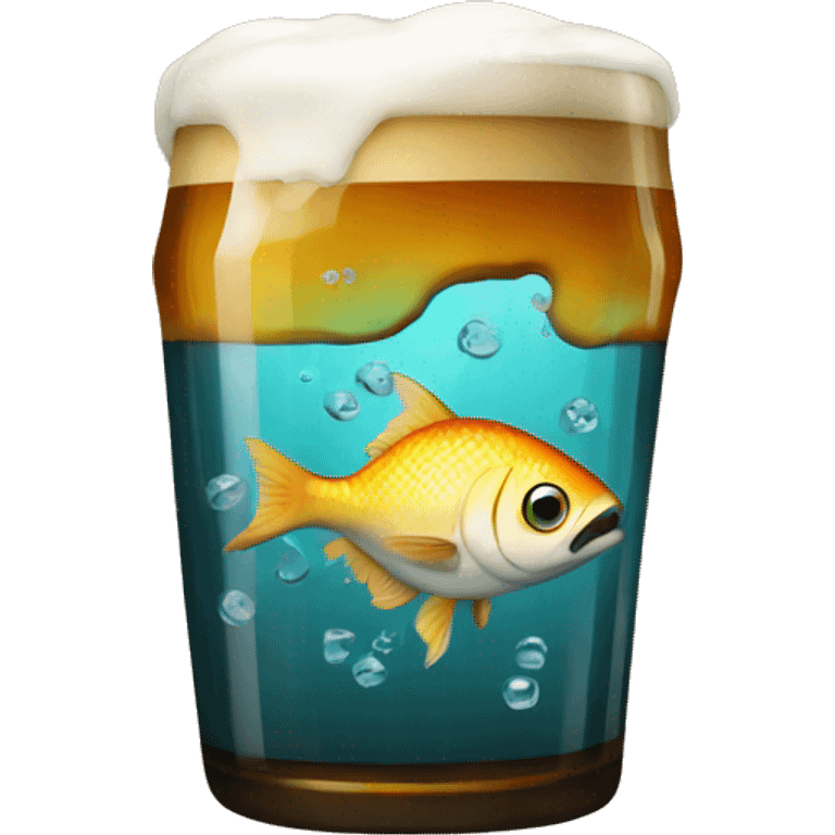 Beer with fish  emoji