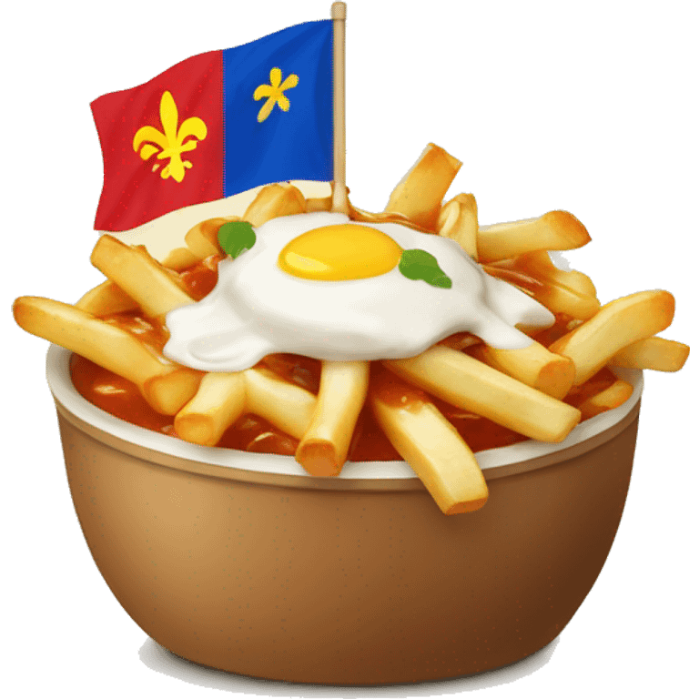 Poutine avec le drapeau corse  emoji